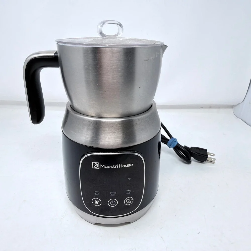 Maestri House MMF-9304 Electric Milk Frother Steamer 21oz Stainless Touchscreen